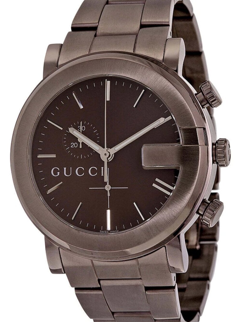 Gucci G-Chrono Chronograph Brown PVD Steel Brown Dial Quartz Mens Watch YA101341
